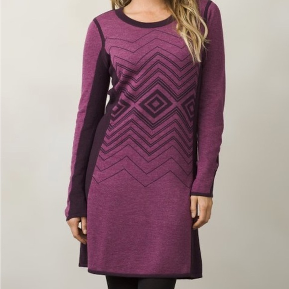 prAna Delia Dress Sangria NWT XS - Picture 1 of 9